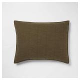 Threshold Cotton Linen Standard Sham Olive