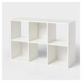 Brightroom 93209258 6-Cube White Bookshelf