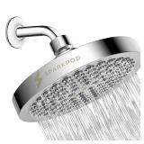 SparkPod 6 Inch Round Rain Shower Head Chrome