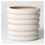 Threshold Banded Stoneware Planter Pot 8.125