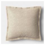 Threshold 20x20 Heathered Solid Throw Pillow Tan