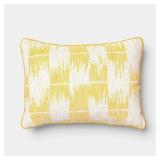 Threshold Ikat Lumbar Pillow 14x20 IvoryYellow