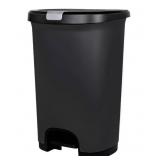 Hefty 12gal Step Trash Can Gray