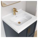 NTQ NBT-3T-24W Vanity Top 24x22 in. Resin White
