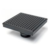 Oatey DS32060 6x6 Shower Drain Matte Black
