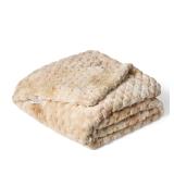 Minky Couture Belgian Waffle Blanket Caramel Adult