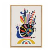 Kate and Laurel Snail Framed Canvas Art 18x24