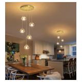 Haixiang 5-Light Gold LED Crystal Chandelier
