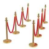PeakPursuit Gold Stanchion Crowd Control Barrier