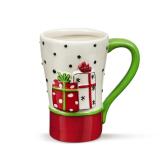 Demdaco Wrapped Presents Stoneware Mug 16 oz