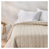Target Queen Size Rayon Linen Quilt Cream