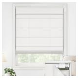LazBlinds No Drill Roman Shades 31 x 64 Off White