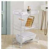 Brightroom 93155160 3-Tier Clear Storage Cart