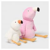 Pillowfort Flamingo Weighted Plush Set