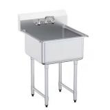 Vevor 1-Compartment Stainless Steel Utility Sink