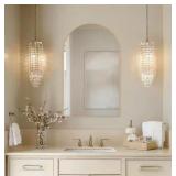 AL058C-PB Arched Bathroom Mirror 24x40 Brushed...