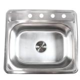 EModernDecor ALTS-2522 25x22in Single Bowl Sink