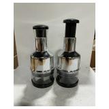 Stainless Steel Manual Food Choppers 2pk