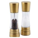 Cole Mason Derwent Gold Salt Pepper Mill 2pk