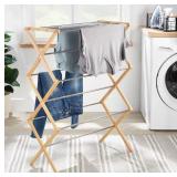 Rubber Wood and Stainless Steel Drying Rack