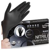 SwiftGrip Nitrile Exam Gloves Black XL 50ct