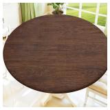 Moosfor Round Fitted Tablecloth Brown 45-56