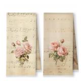 Yrdbghzdf Floral Kitchen Towels 16x24 Inch 2pk