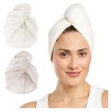 Turbie Twist Microfiber Hair Towel Large 2pk