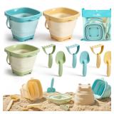 Dreamon Collapsible Sand Buckets 2L 3pk Set