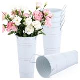 Mivide Galvanized Flower Bar Buckets 9in 6pk
