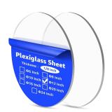 Art3d Round Clear Plexiglass Sheets 12 2pk