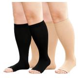 BODALA Plus Size Compression Socks: 2 Pairs...