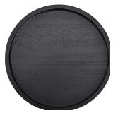 Round Wooden Serving Tray, 13.8 Inch Acacia...
