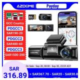 AZDOME M550 3 Channel Dash Cam, 4K+2.5K Front...