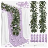 Cinrobiye 11PCS Boho Cheesecloth Table Runner...