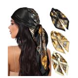 AWAYTR Satin Head Scarf for Women 3 Pcs 35 Inch...