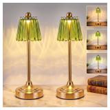 Psylumina Set of 2 Small Vintage Cordless Table...