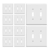 ENERLITES Toggle Switch Wall Plate, 2-Gang...