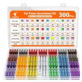 JOREST 300Pcs Car Fuse Assortment Kit, 160 Mini...