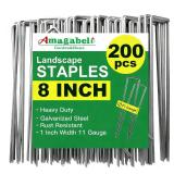 Amagabeli Garden Staples 8 Inch 200ct