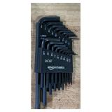 Amazon Basics Hex Key Allen Wrench Set Inch Sizes