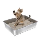Olacat Stainless Steel Cat Litter Box 17.7x13.7