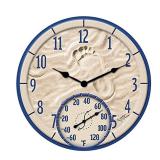Taylor 14 Inch Resin Outdoor Clock Thermometer