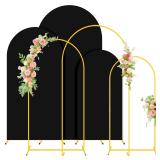 Fuhsy Metal Arch Backdrop Stand Set 4ft-6ft Peach