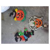 Four Halloween-Themed Bead Art Decorations