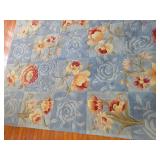 Royal Crown Handmade Wool Area Rug with Floral Des