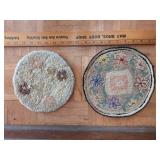 Two Hand-Hooked Wool Rugs with Floral Designs