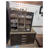 Metal and Plastic Hardware Storage Cabinet With As