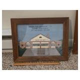 Framed Artwork of Bedford Fire Department Station,