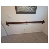 Wooden Wall-Mounted Quilt or Blanket Display Rack